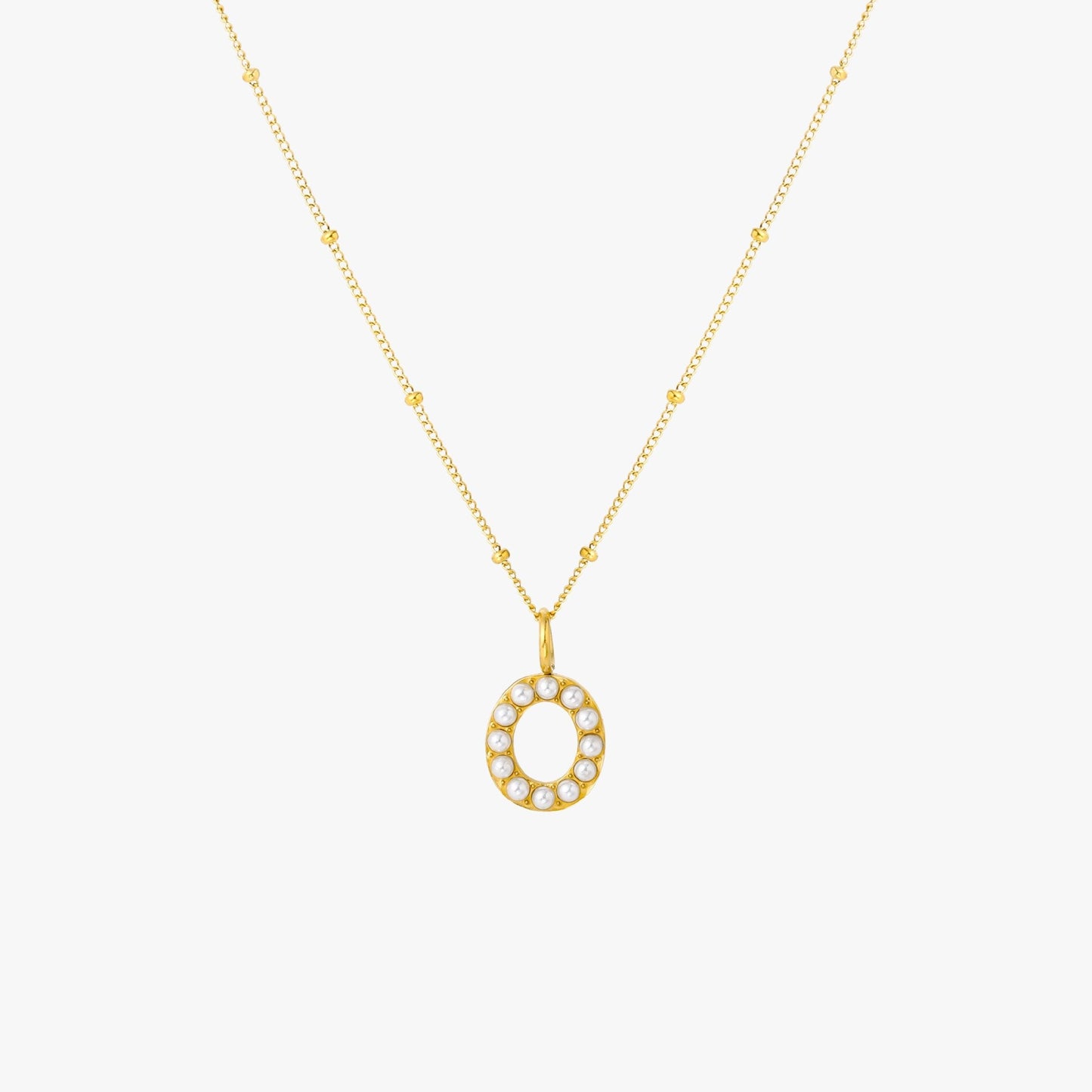 Pearl Initial Necklace