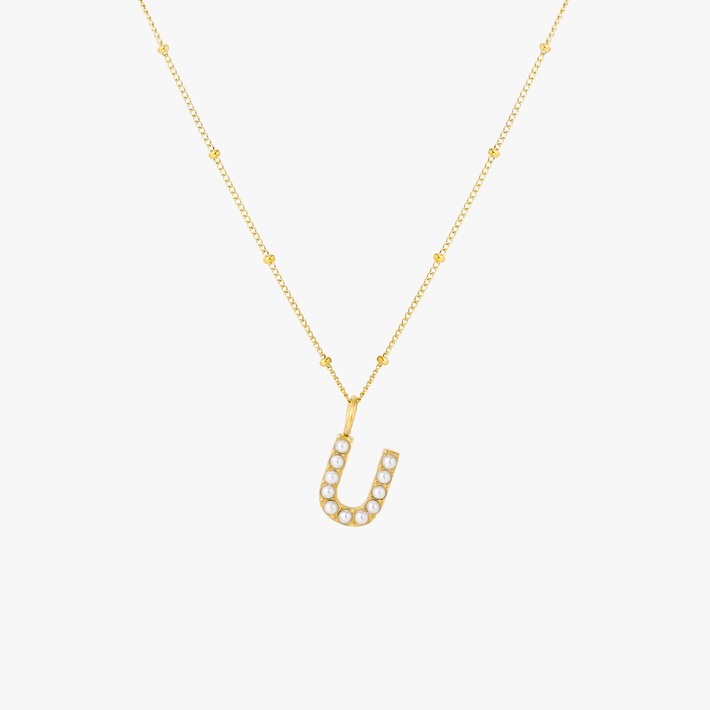 Pearl Initial Necklace