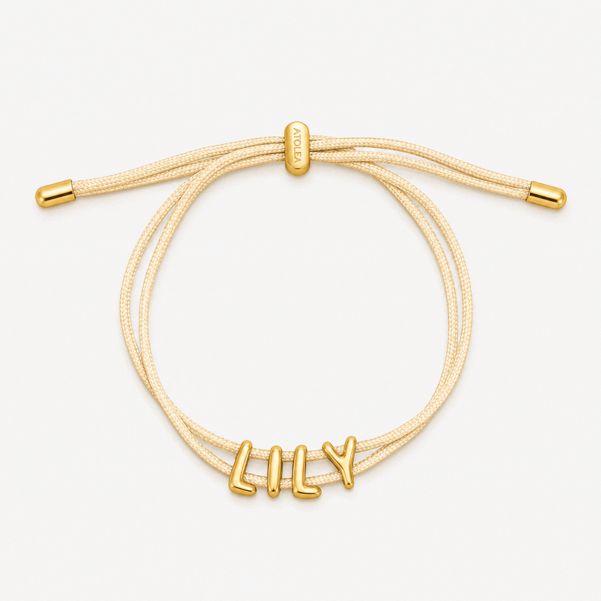 Pulsera con nombre de burbuja