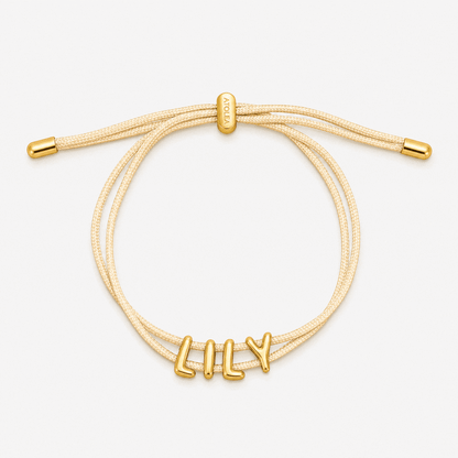 Pulsera con nombre de burbuja