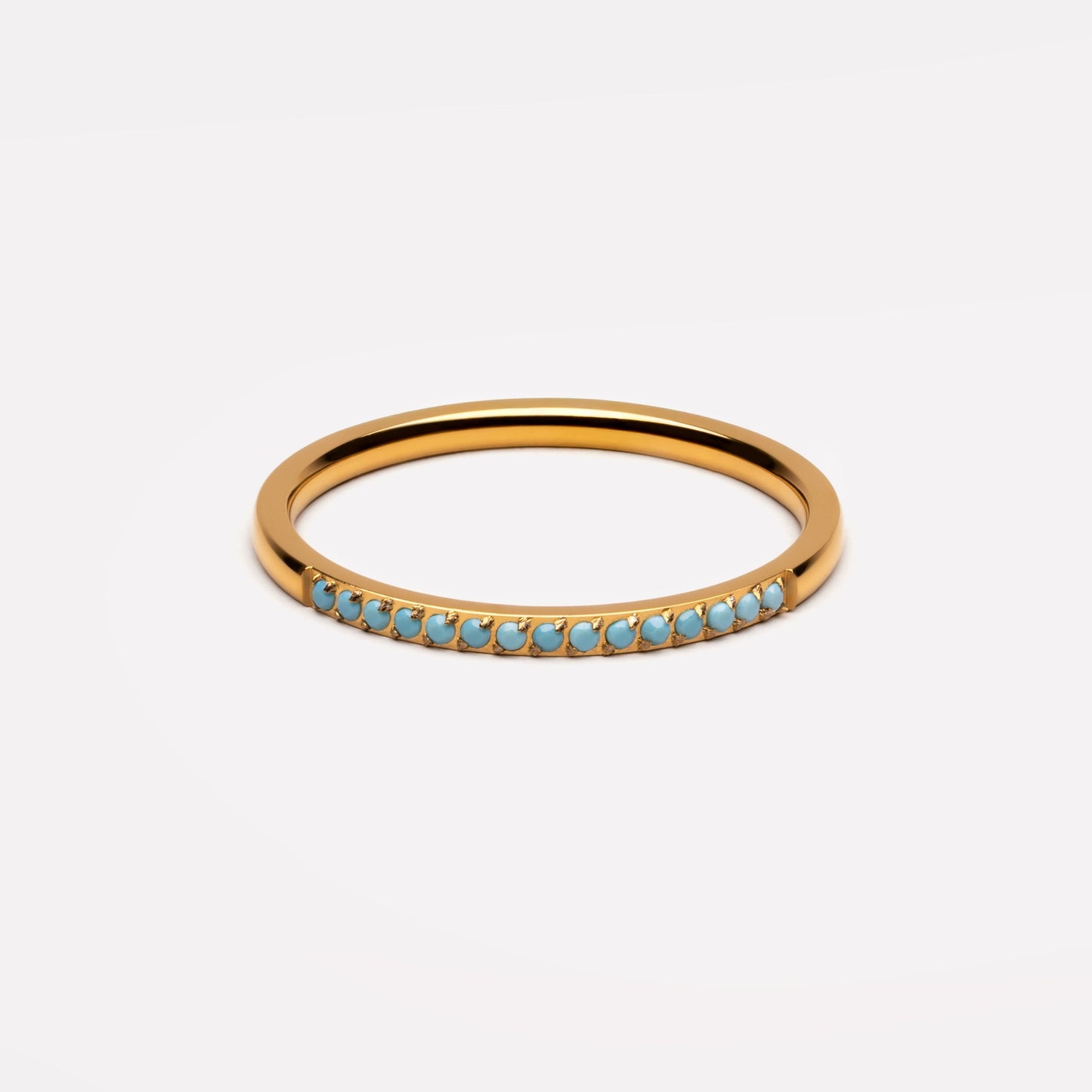Anillo fino de turquesa