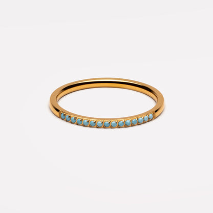 Anillo fino de turquesa