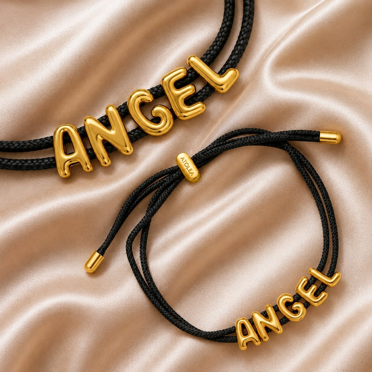 Pulsera con nombre de burbuja