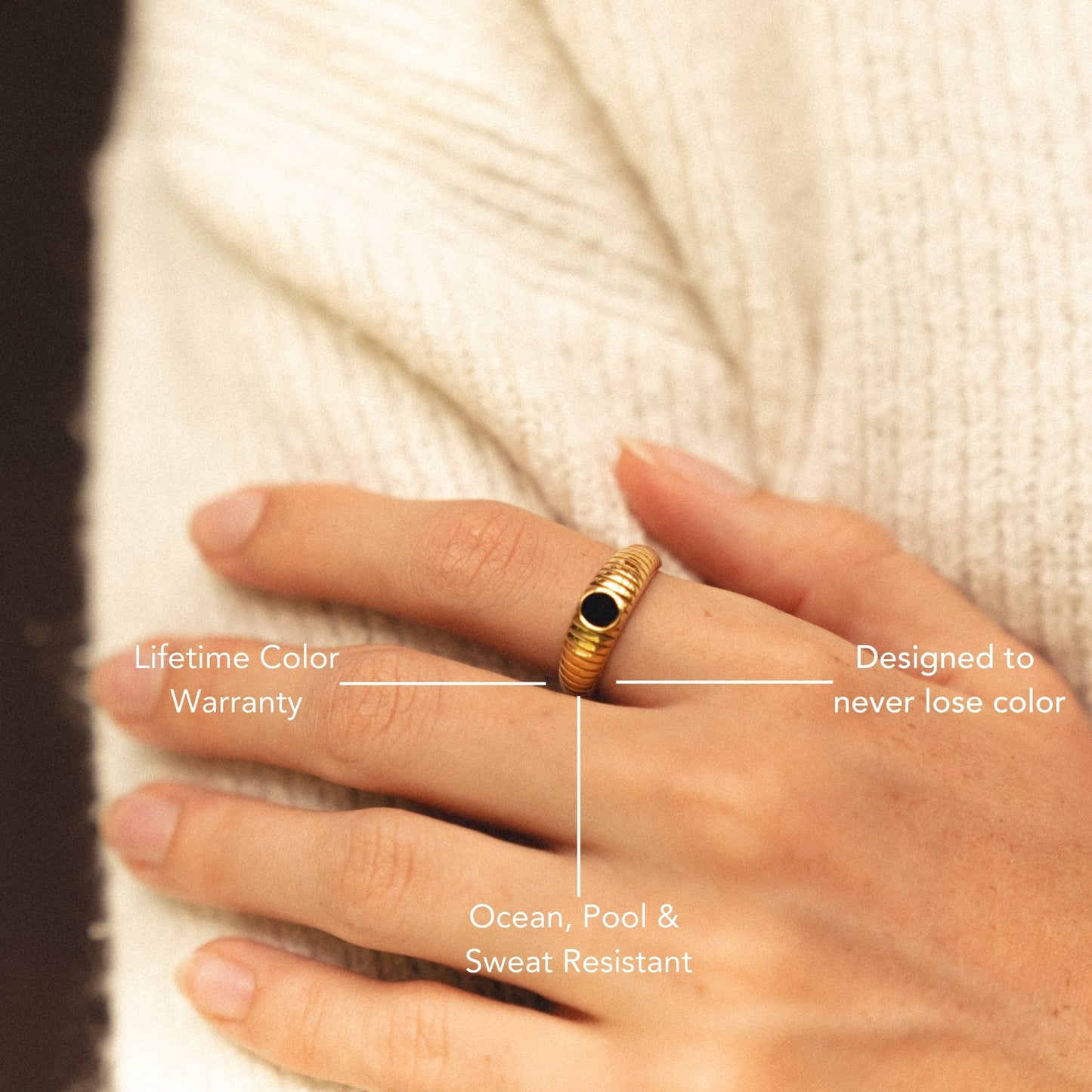 “Seseh” Onyx Ring