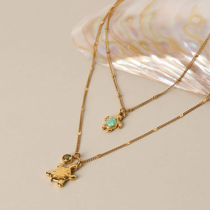 Collar de tortuga de ópalo