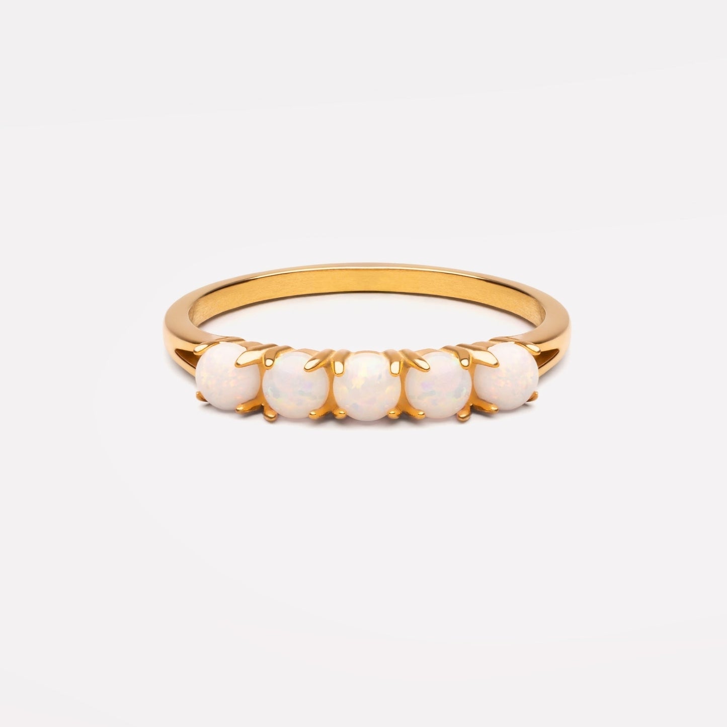 Opal Band Ring