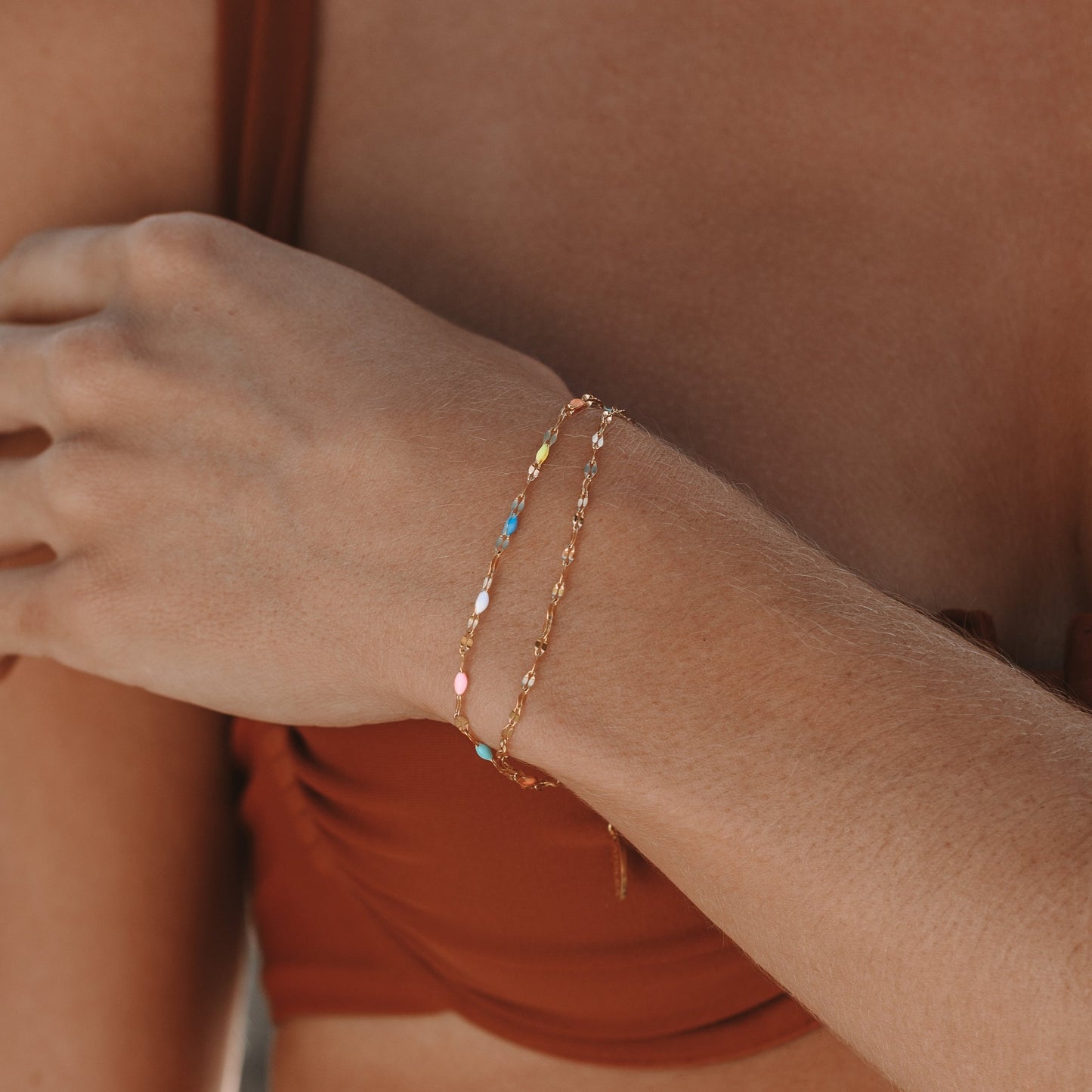 Pulsera Delicada Arcoíris