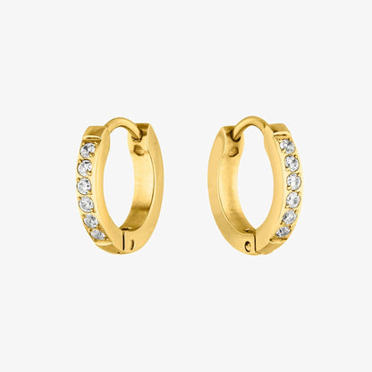 Pendientes pequeños de aro de oro